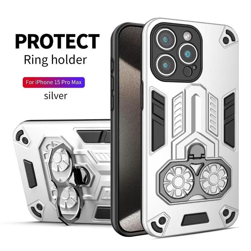 Phone Case Manufacturer - OEM/ODM New 2-in-1 Double Ring Bracket Full Pack