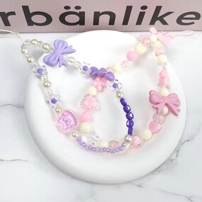 Phone Lanyard Manufacturer - OEM/ODM New Bow Pearl Bracelet Hand Woven