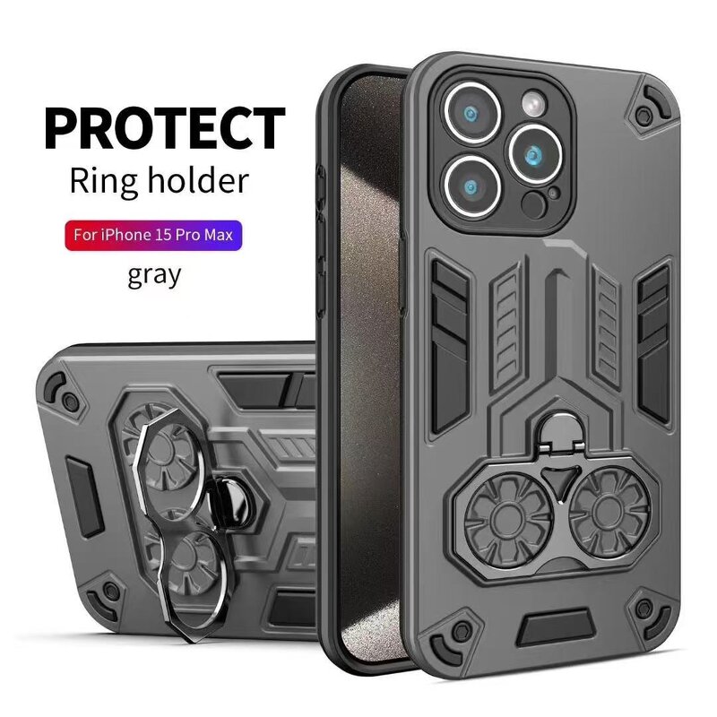 Phone Case Manufacturer - OEM/ODM New 2-in-1 Double Ring Bracket Full Pack