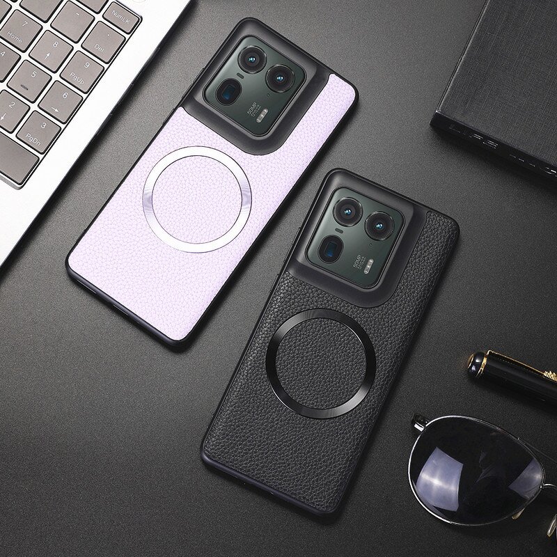 Phone Case Manufacturer - OEM/ODM Litchi Leather Skin TPU Frame for Moto