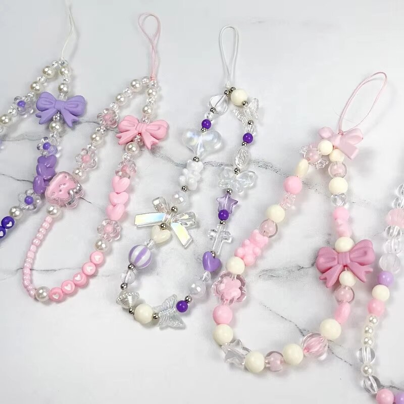 Phone Lanyard Manufacturer - OEM/ODM New Bow Pearl Bracelet Hand Woven