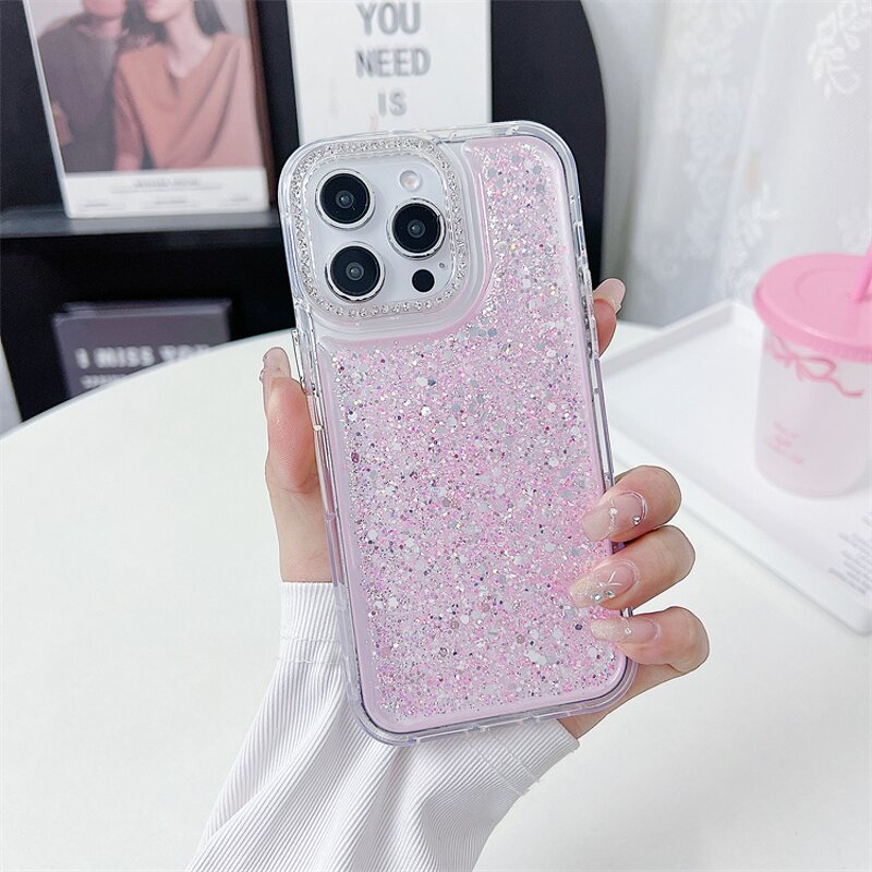 Phone Case Manufacturer - OEM/ODM Girls Style Shining Glitter for Samsung