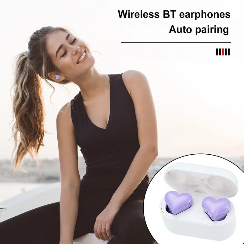 Earbuds Manufacturer - Wholesale Cheap Heart Shaped Cute Girls Wireless
