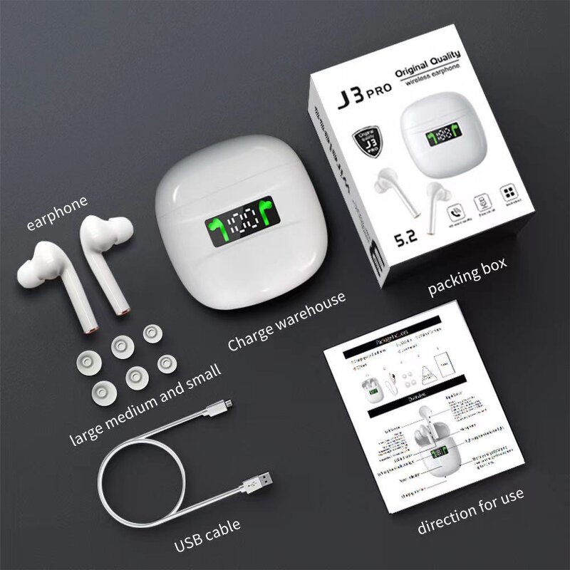 Earbuds Manufacturer - OEM/ODM J3 Pro Magnetic 5.3 TWS Microphone