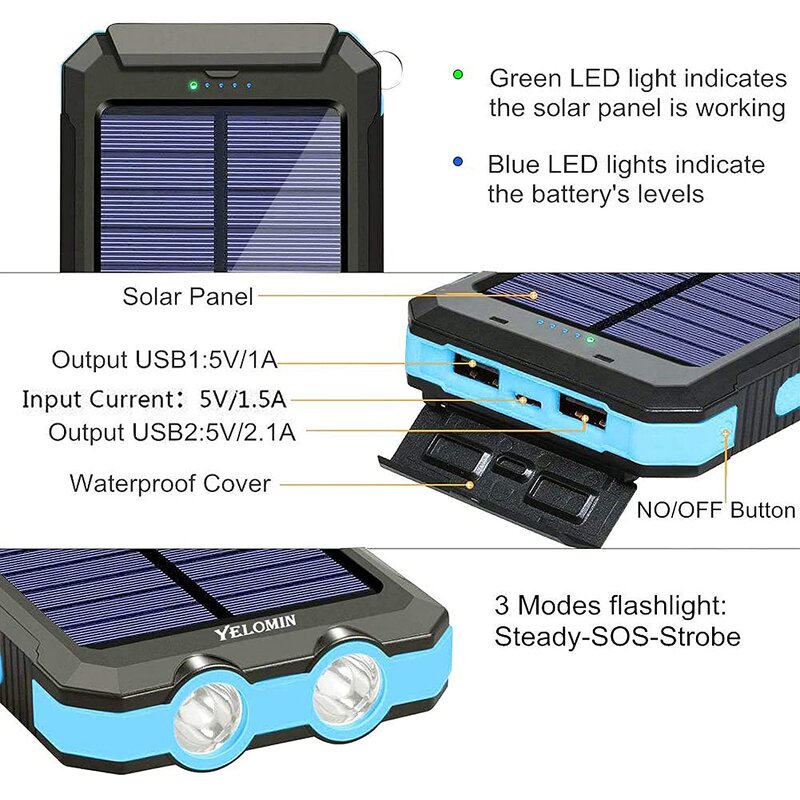 Power Bank Manufacturer - OEM/ODM 20000mah Solar Outdoor Portable