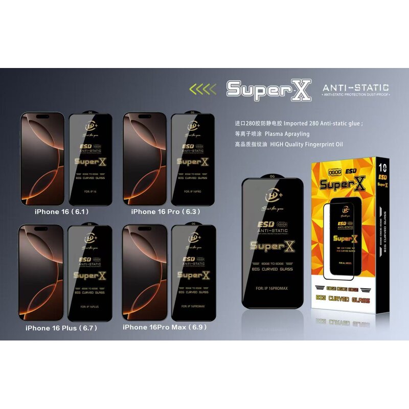 Screen Protector Manufacturer - OEM/ODM ESD Super X Tempered Glass