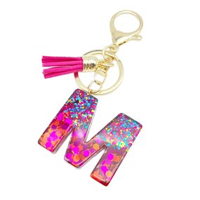 Keychain Manufacturer - OEM/ODM New Creative Resin Letter Fashion Glitter