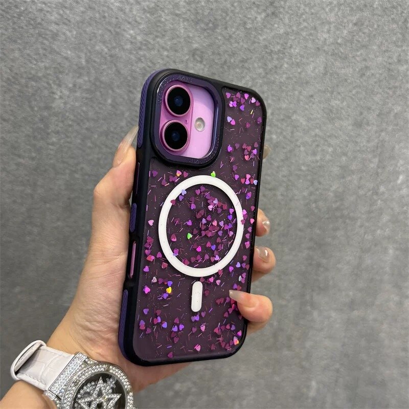 Phone Case Manufacturer - OEM/ODM Shinny Transparent Dropper Love Glitter
