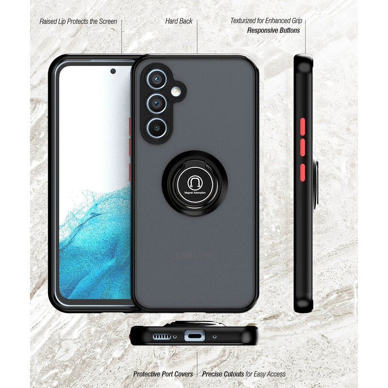 Phone Case Manufacturer - Wholesale Translucent Shockproof with Ring Kickstand