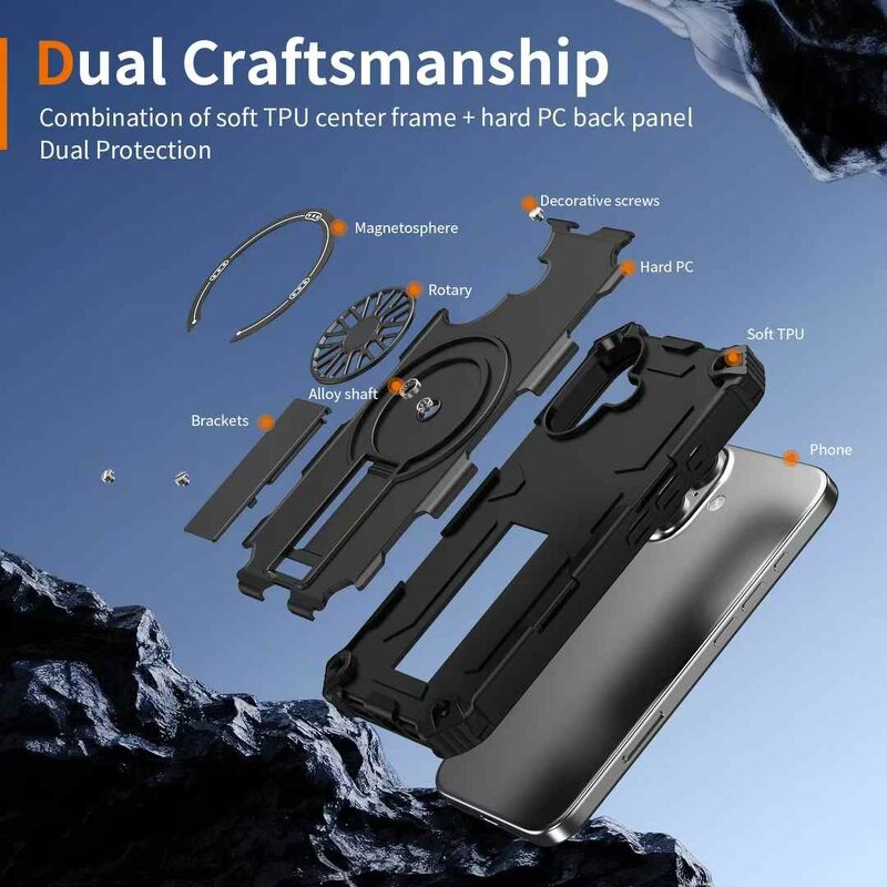 Phone Case Manufacturer - OEM/ODM 2025 New Design Spinning Gyro Magnetic