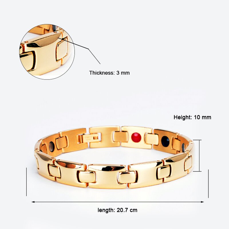 Japanese Energy Bracelet Factory - Stainless Steel Health Bracelets Women Jewelry