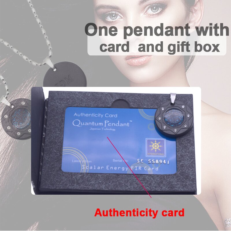 Quantum Scalar Energy Pendant Manufacturer - Japan Technology Authenticity Card
