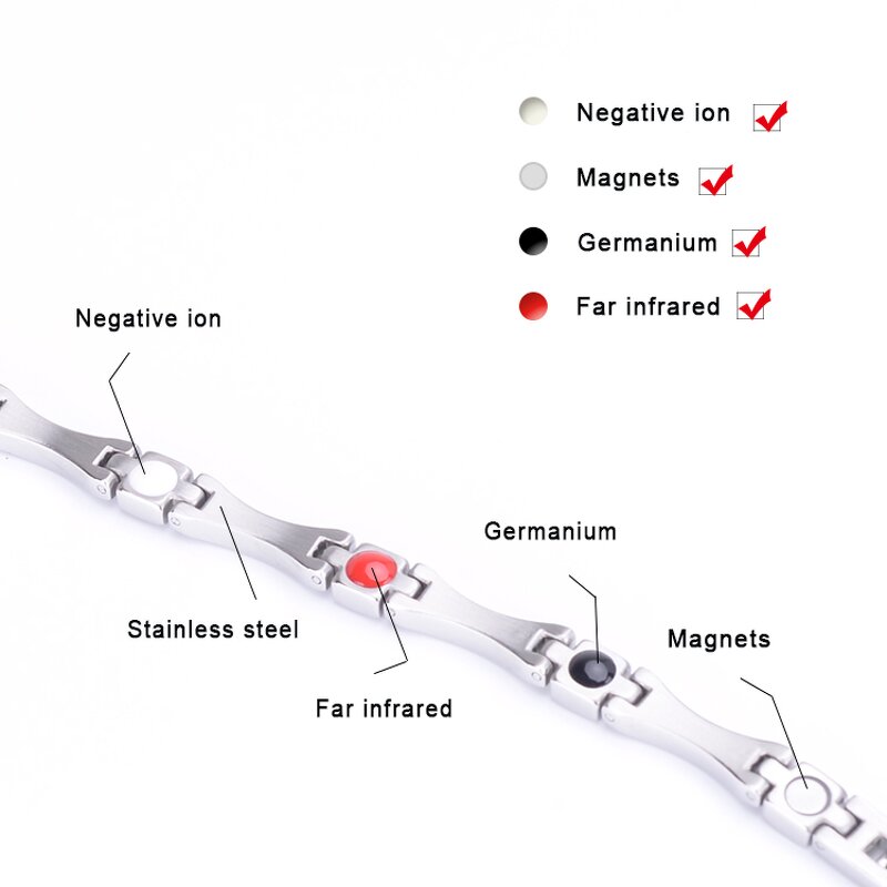 Luxury Magnetic Energy Bracelet Factory - 18k Gold Plated Germanium Power Health