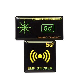 Quantum Shield Anti-Radiation Sticker Supplier - Rectangle Black Waterproof Mobile