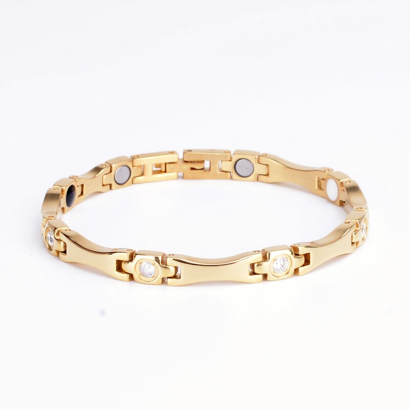 Luxury Magnetic Energy Bracelet Factory - 18k Gold Plated Germanium Power Health