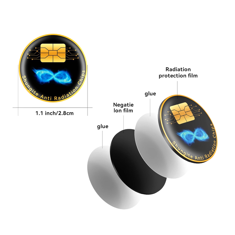 Anti-Radiation Negative Ion Chip Factory - Electromagnetic Sticker Mobile Laptop Shield