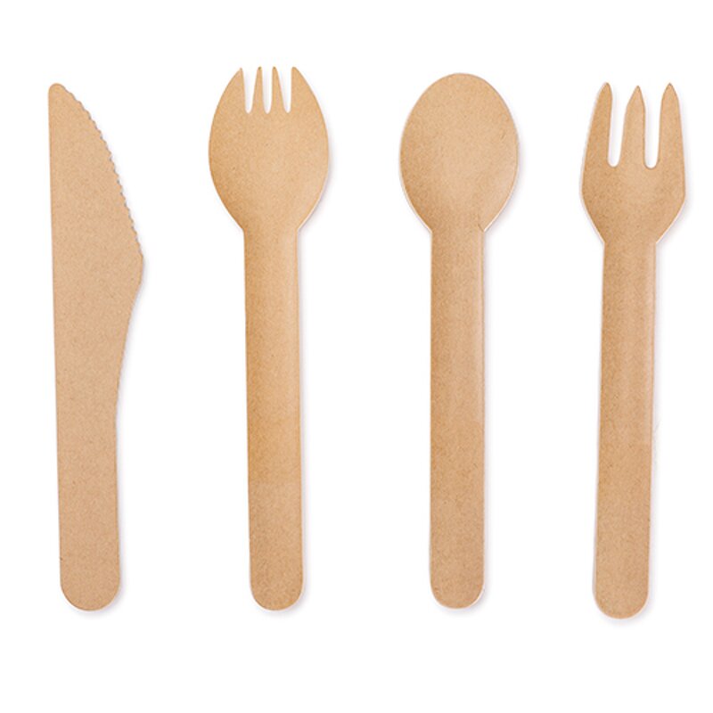 Paper Pulp Cutlery Manufacturer - Biodegradable Disposable Natural Fork Spoon Knife