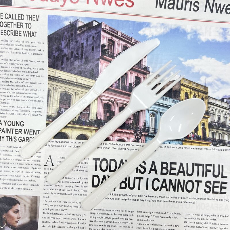 PHA Cutlery Set Manufacturer - Ocean Sea Eco-Friendly Biodegradable Spoon Fork Knife