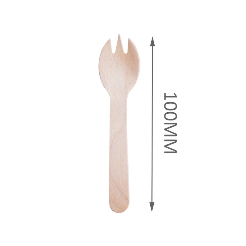 Christmas Wooden Spork Supplier - Dessert Cutlery for Restaurant Catering Party