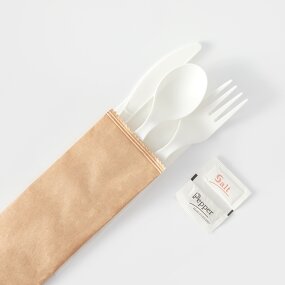 PLA Biodegradable Cutlery Supplier - Wholesale Customized Logo Paper Packing Airline