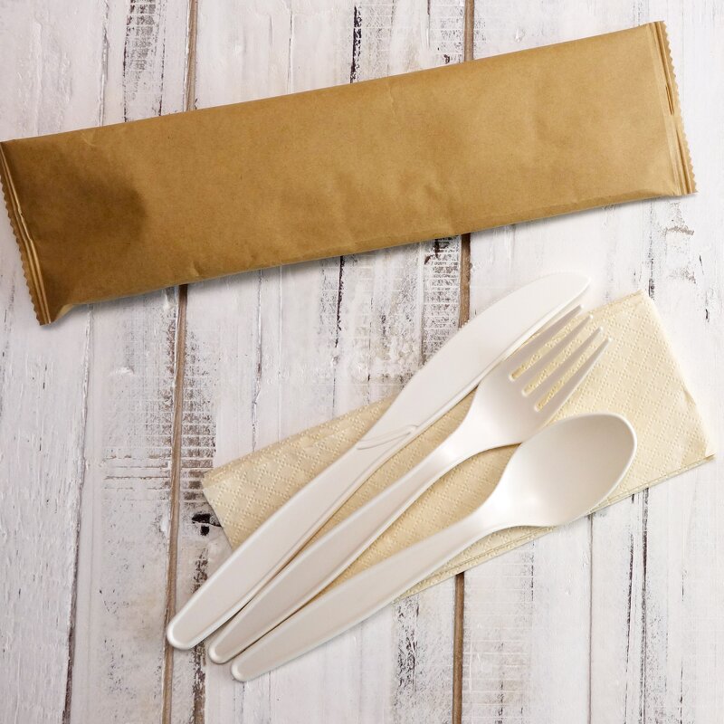 PSM Biodegradable Cutlery Set Supplier - Cornstarch Inflight Catering Compostable