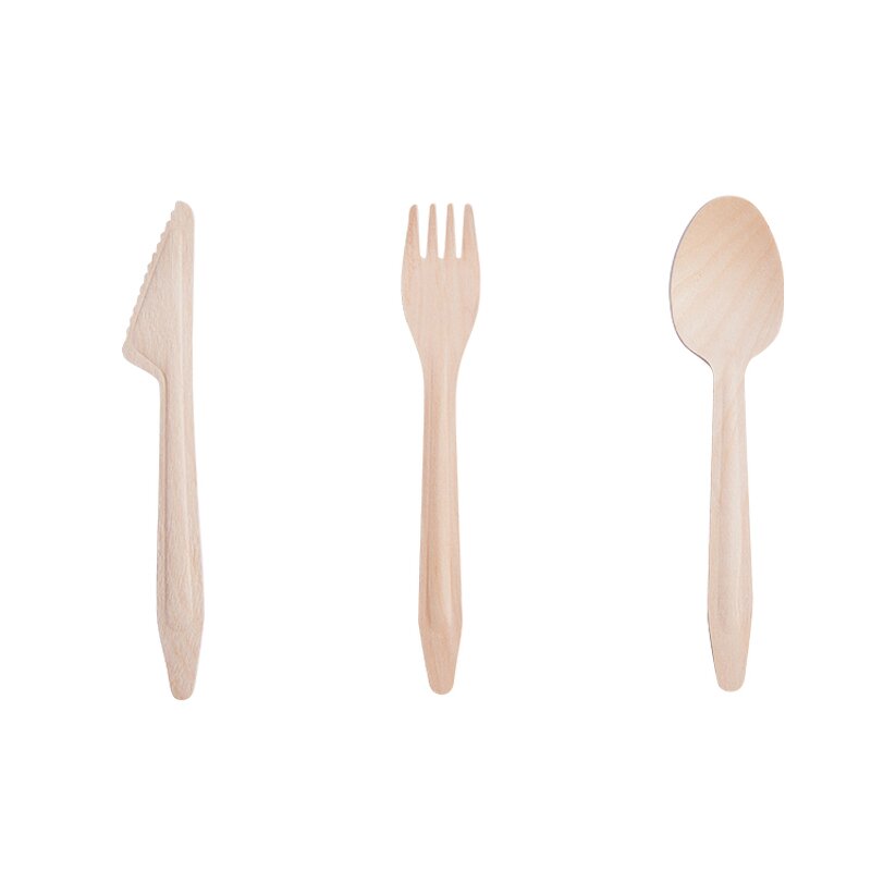 Birch Wood Cutlery Set Supplier - Eco Friendly Custom Logo Biodegradable Party