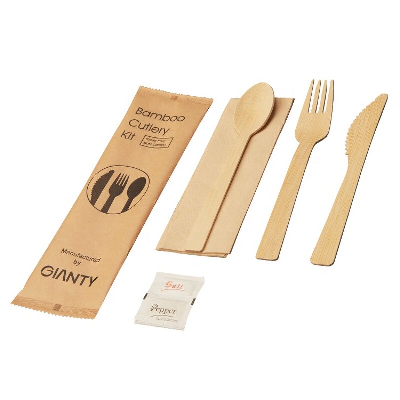 Bamboo Cutlery Set Supplier - 100% Biodegradable Eco Friendly Camping Fork Spoon Knife