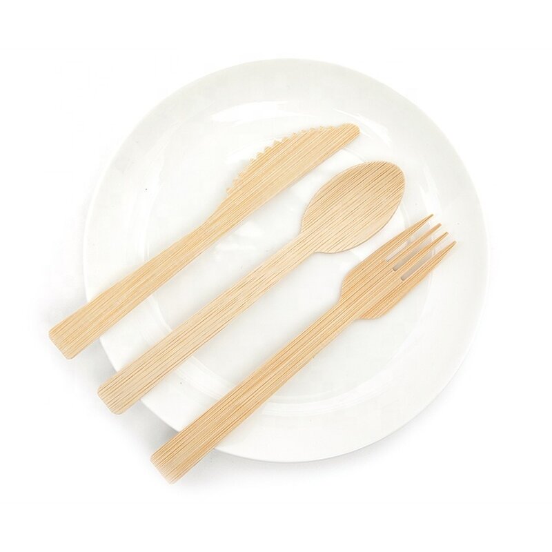 Bamboo Cutlery Set Supplier - 100% Biodegradable Eco Friendly Camping Fork Spoon Knife