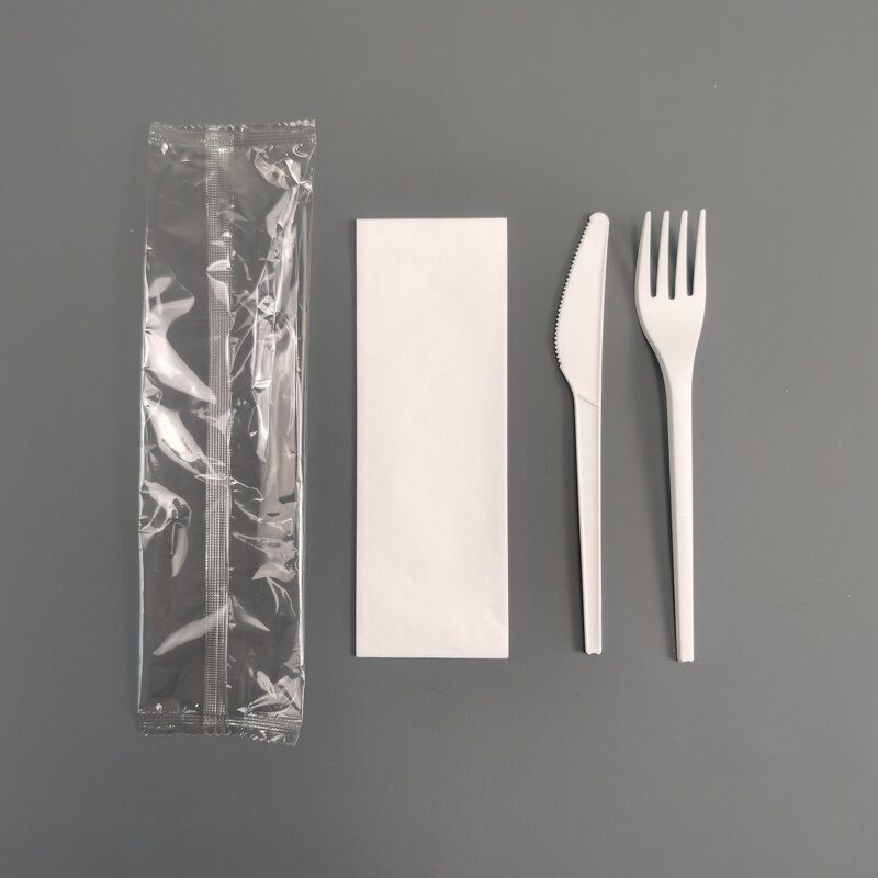 CPLA Flatware Manufacturer - Biodegradable White Fork Spoon Knife for Airline Party