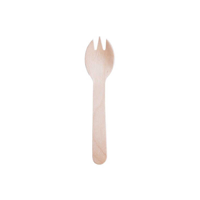 Christmas Wooden Spork Supplier - Dessert Cutlery for Restaurant Catering Party