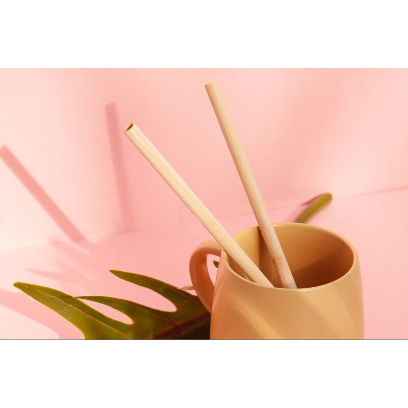 Tea Fiber Bamboo Straw Manufacturer - Biodegradable Organic 20cm Reusable Natural
