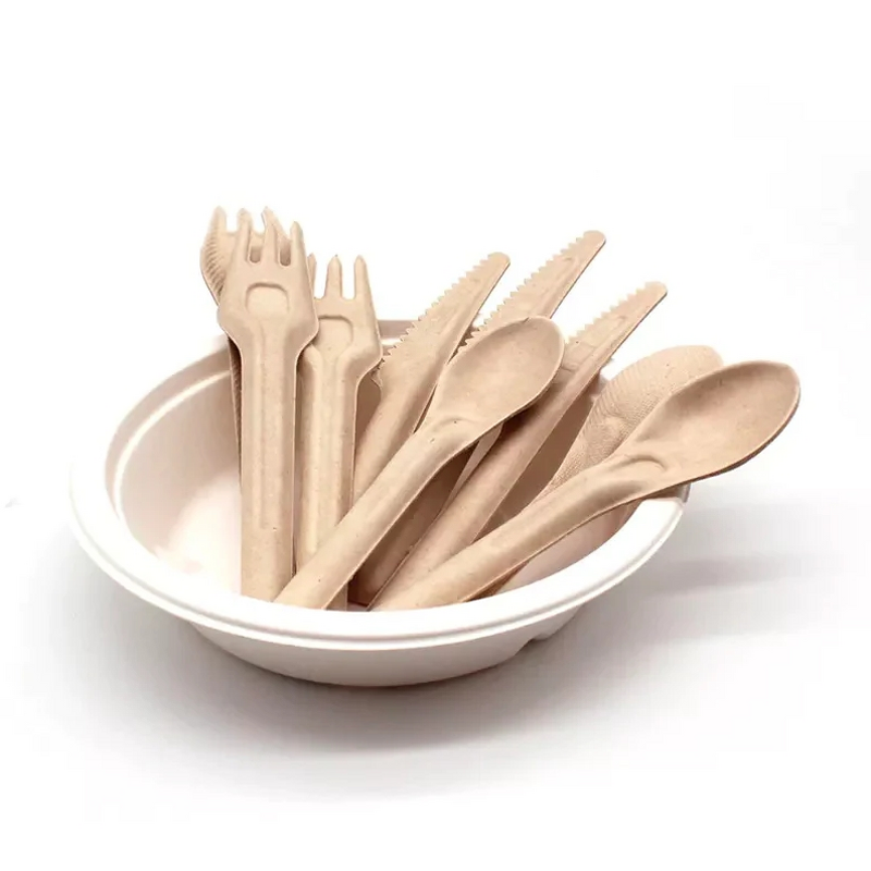 Bagasse Cutlery Set Factory - Disposable Biodegradable for Camping Fork Knife Spoon
