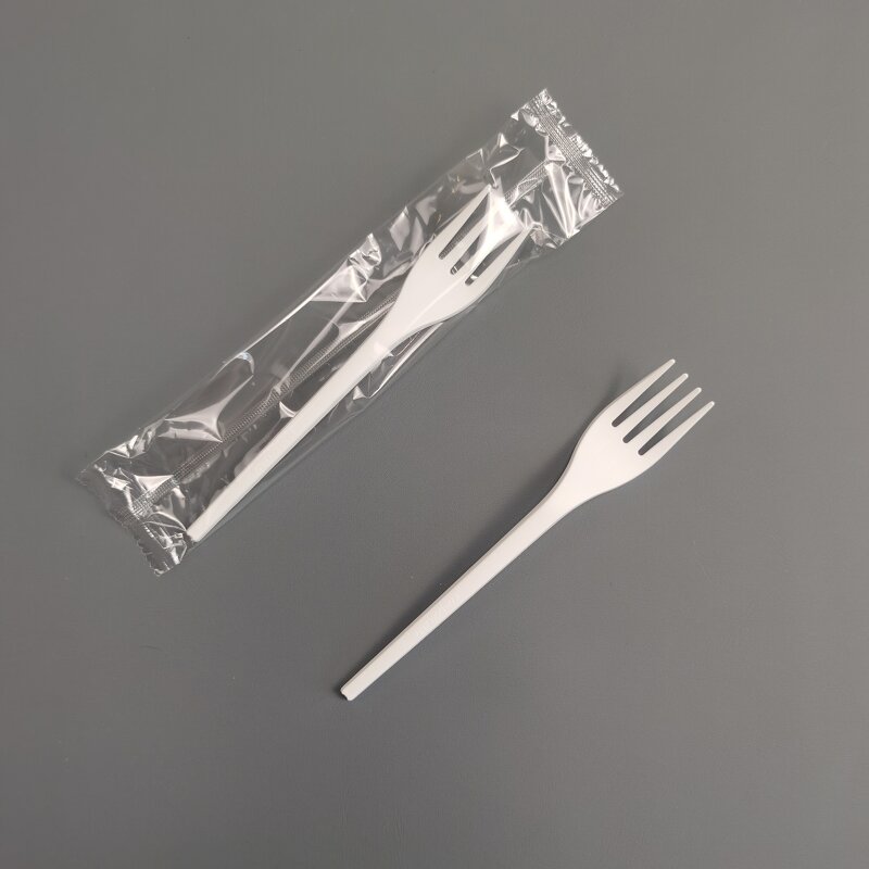 CPLA Flatware Manufacturer - Biodegradable White Fork Spoon Knife for Airline Party