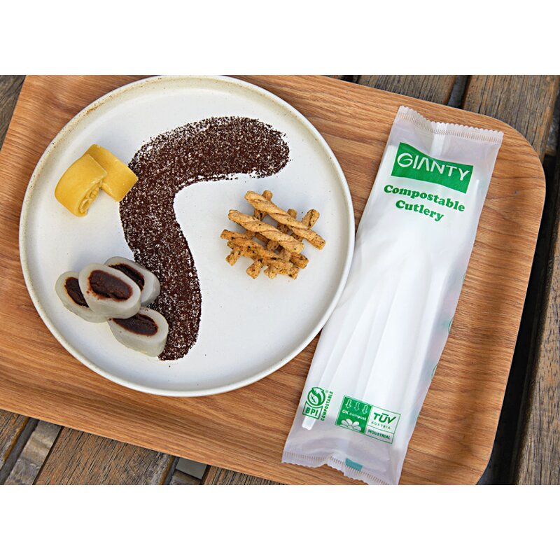 PLA Biodegradable Cutlery Factory - Bulk Airline Kit CPLA Spoons Knives Forks