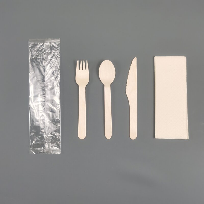 Wooden Cutlery Kit for Airline Supplier - Disposable Eco-Friendly Inflight Catering