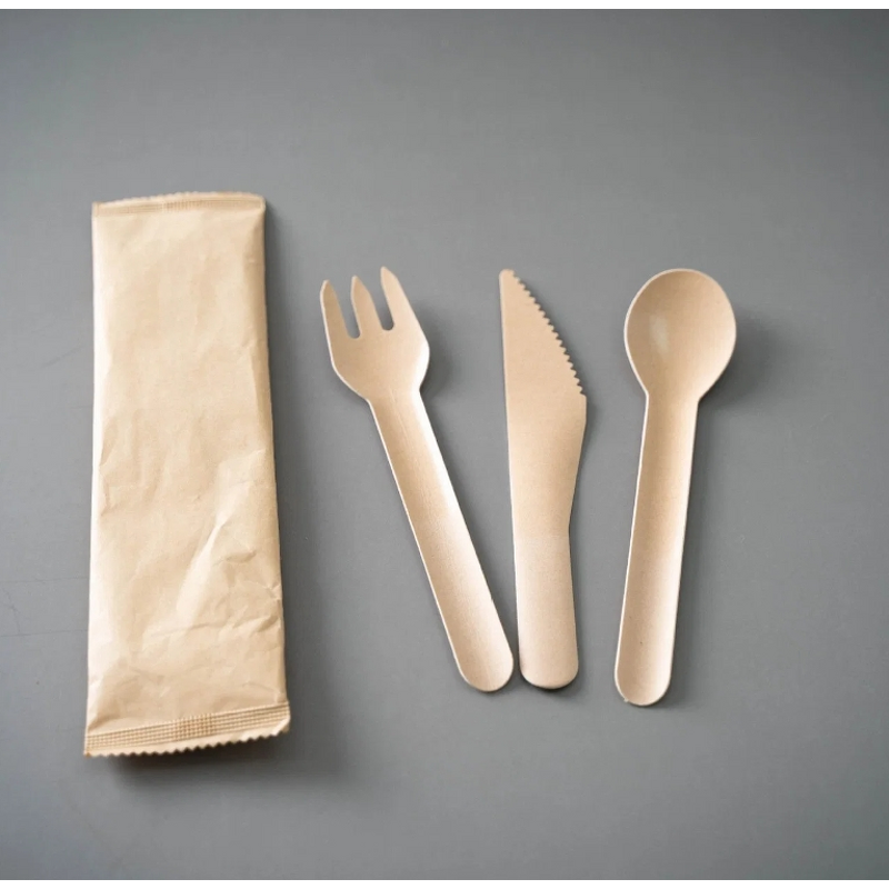 Paper Pulp Cutlery Manufacturer - Biodegradable Disposable Natural Fork Spoon Knife