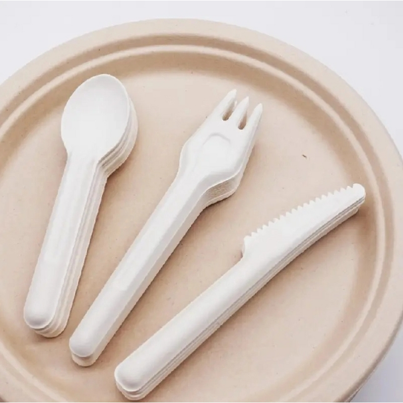 Bagasse Cutlery Set Factory - Disposable Biodegradable for Camping Fork Knife Spoon