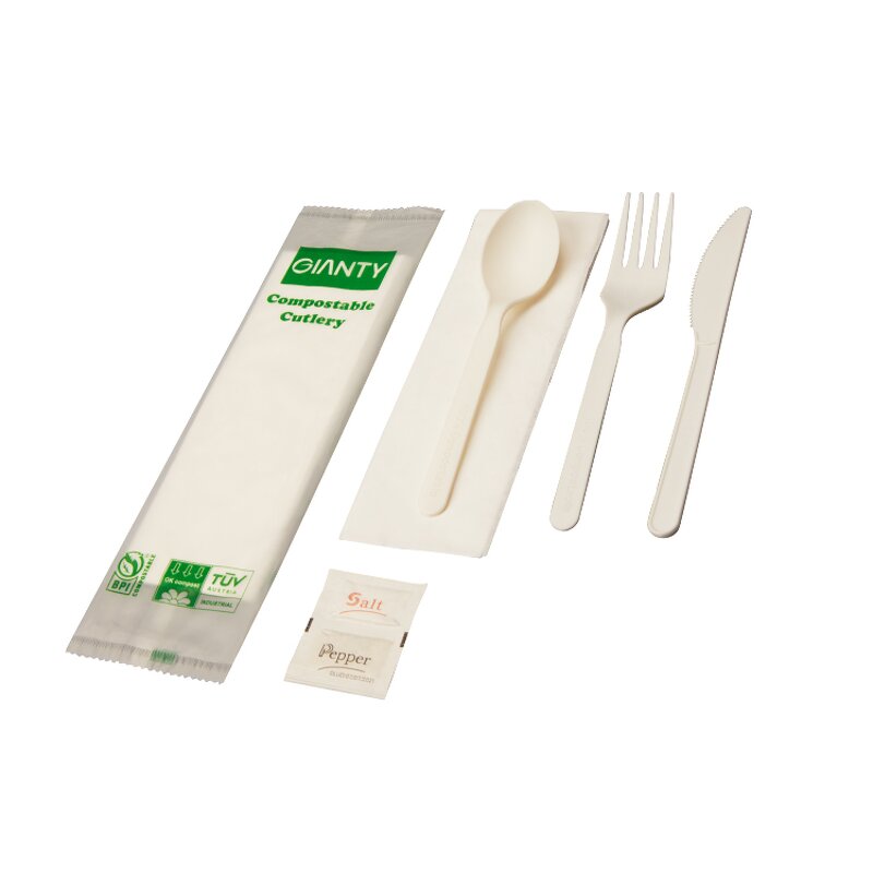 PLA Biodegradable Cutlery Supplier - Wholesale Customized Logo Paper Packing Airline