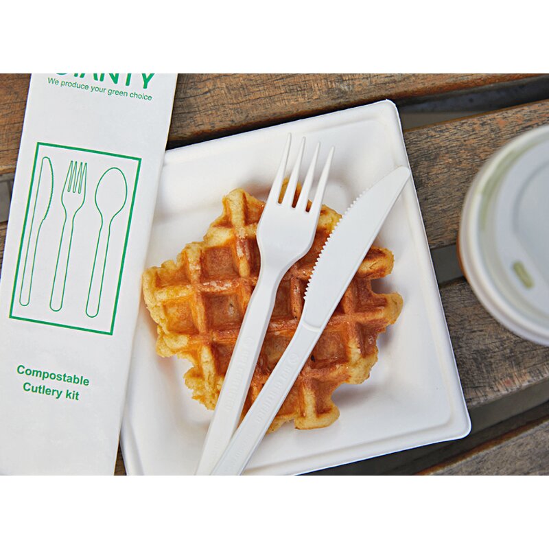 PLA Biodegradable Cutlery Factory - Bulk Airline Kit CPLA Spoons Knives Forks