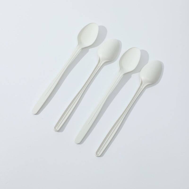 CPLA Cutlery Supplier - 100% Compostable Long Handle Salad Spoon