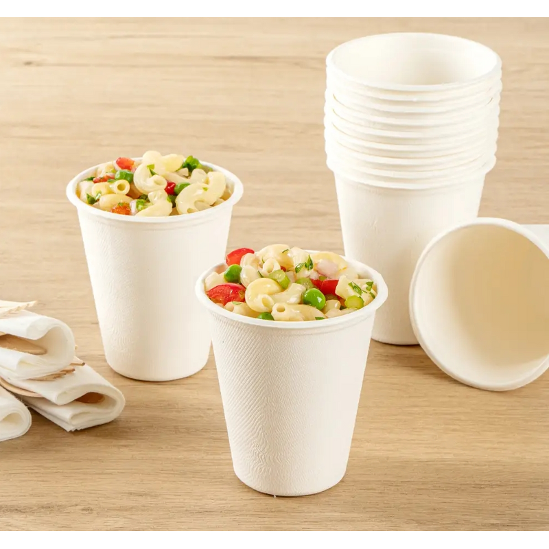 Bagasse Paper Cup Supplier - OEM 100% Biodegradable Take Away Coffee Cup