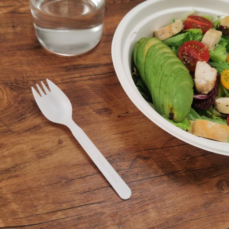 CPLA Spork Supplier - 6 Inch Compostable Eco-Friendly Plant-Based for Camping