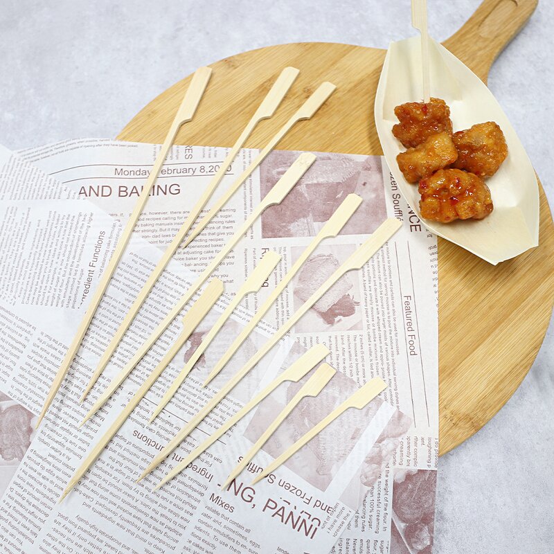 Bamboo Skewers Supplier - Natural for Open Fire Pit Grill Barbecue Hot Dog