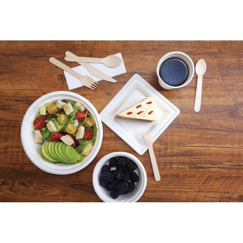 Birch Wood Cutlery Set Factory - Compostable Portable with Spoon Knives Fork