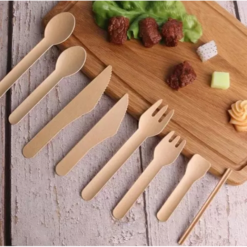 Paper Cutlery Set Supplier - Disposable Biodegradable Dinnerware Fork Spoon Knife