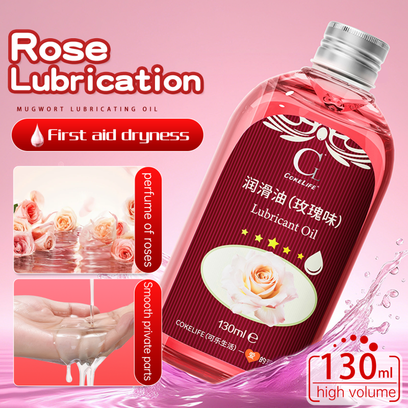 CokeLife ISO9001 130ml Rose Relax Massage Oil Private Label Anti-Cellulite Sore Muscle Relaxation SPA Body Massage Oil
