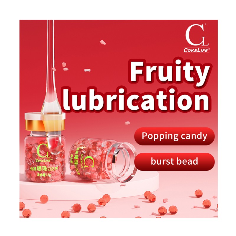 CokeLife OEM ISO13485 Food Grade Natural Water-Based Oral Sex Stimulating Gel Edible Lube Burst Bead Gel for Enhanced Sex Life