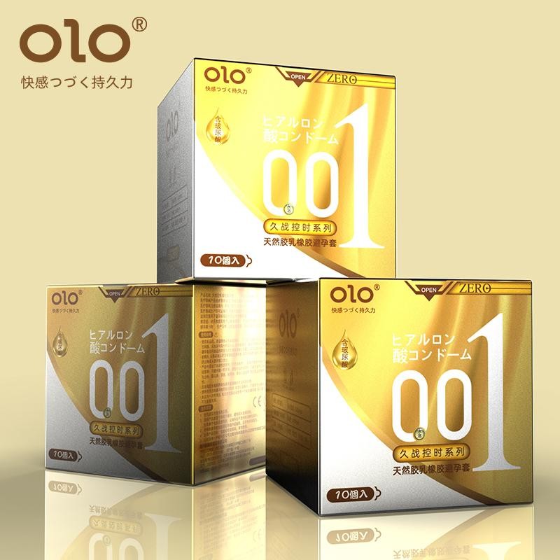 OLO Sex Embellish Condom 001 Men's Ultra-thin Hyaluronic Acid Natural Latex Condom