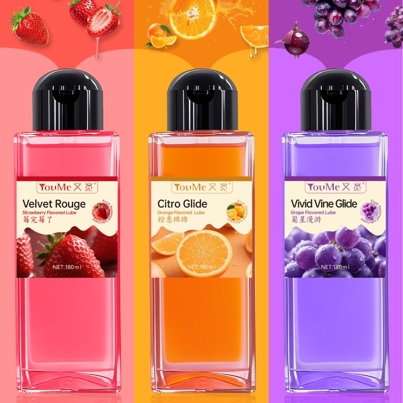 CokeLife ISO9001 180ml Food Grade Oral Sex Gel Lube Water Base Fruit Flavored Intimate Gel Private Label Edible Lube for Women