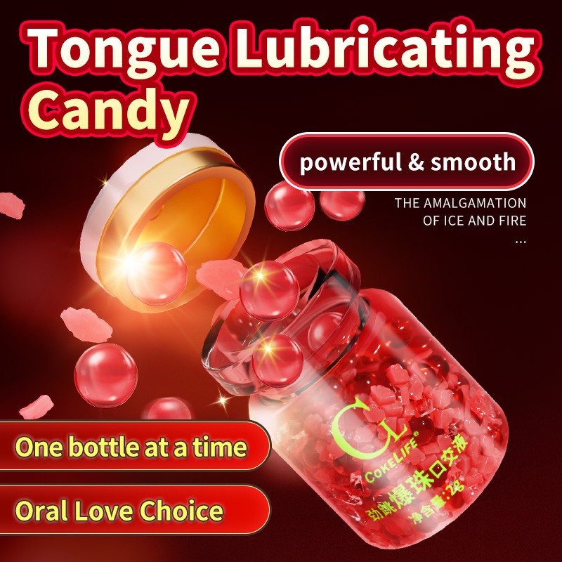 CokeLife OEM ISO13485 Food Grade Natural Water-Based Oral Sex Stimulating Gel Edible Lube Burst Bead Gel for Enhanced Sex Life